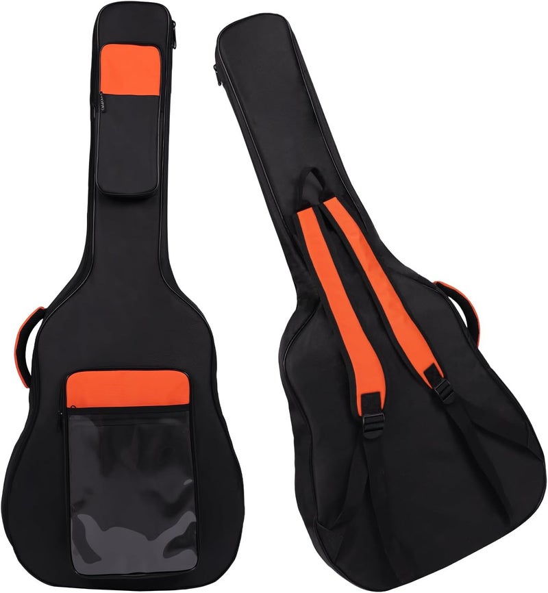 PPOPPO Acoustic Guitar Gig Bag Fits 40/41/42 Inch & 12-String Guitars, 0.5 Inch Thick Padded for Enhanced Protection, 600D Waterproof Soft Backpack Case with Neck Fixed Strap & Dual Shoulder Straps - Image 1